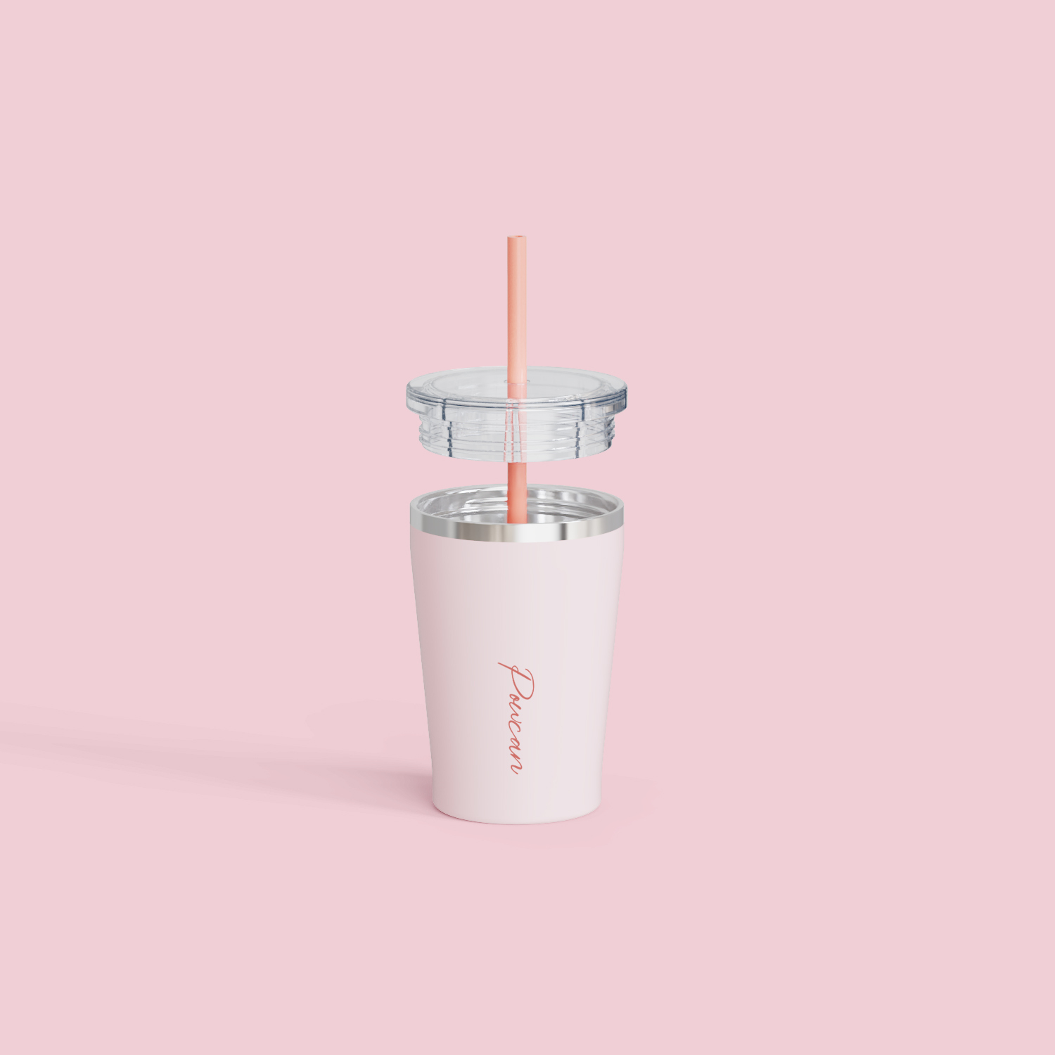 Stainless steel tumbler  with straw 18OZ