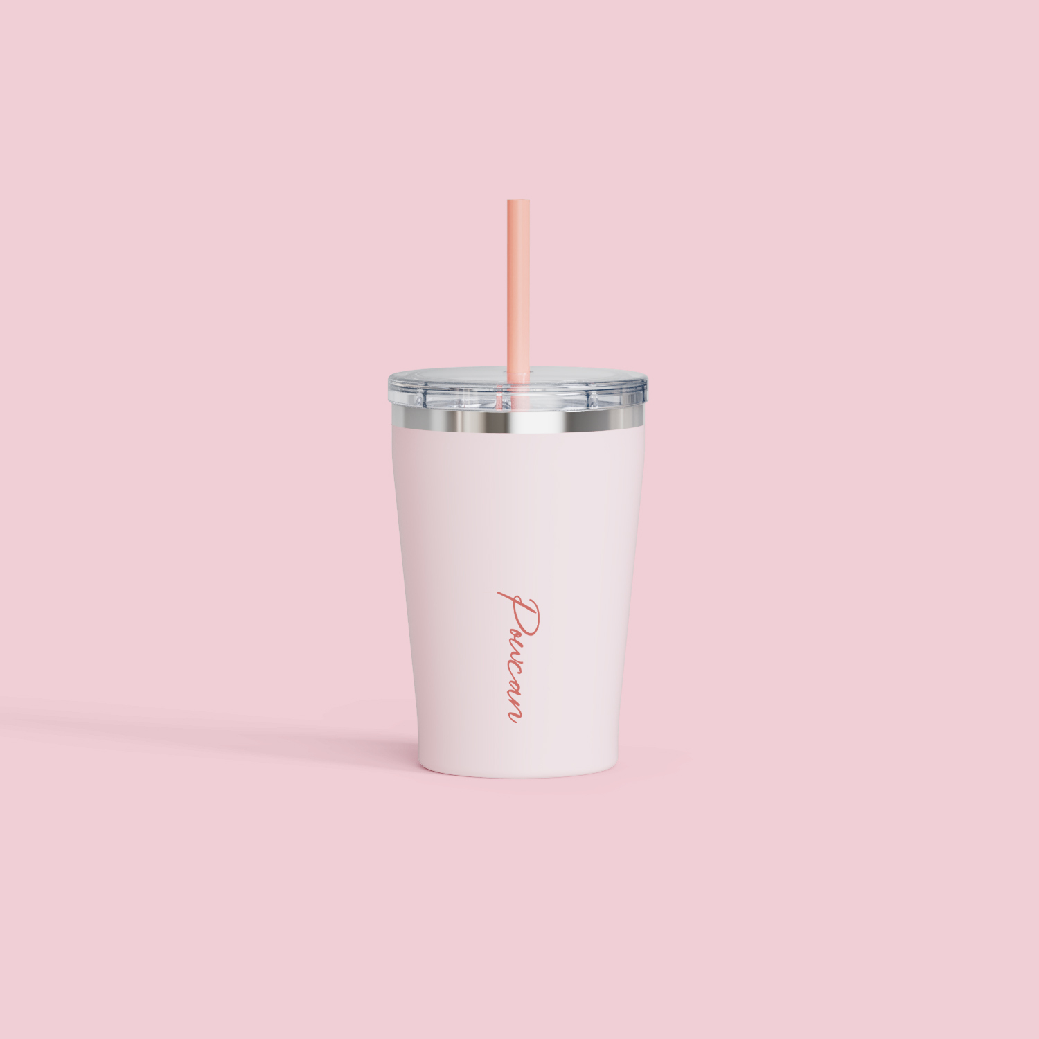 Stainless steel tumbler  with straw 18OZ
