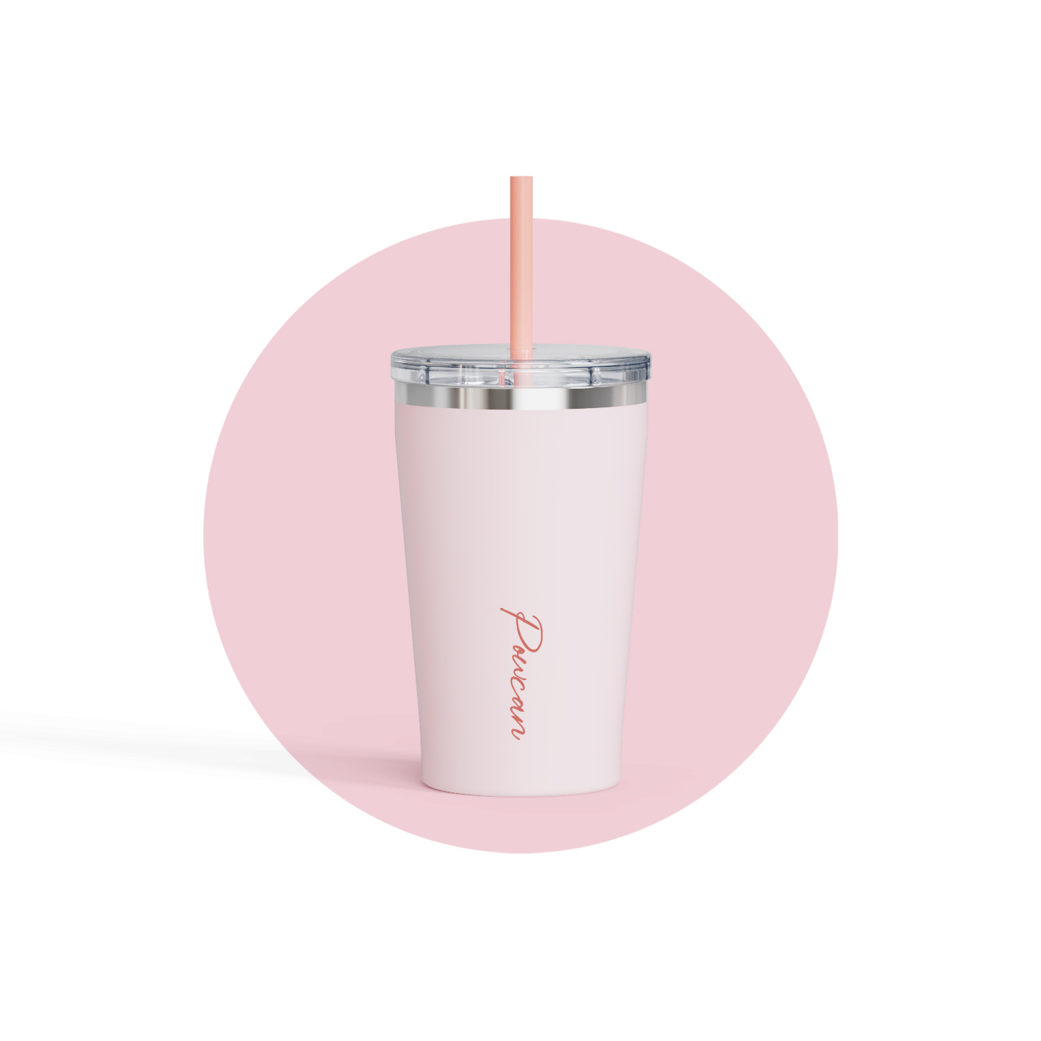 Stainless steel tumbler  with straw 20OZ