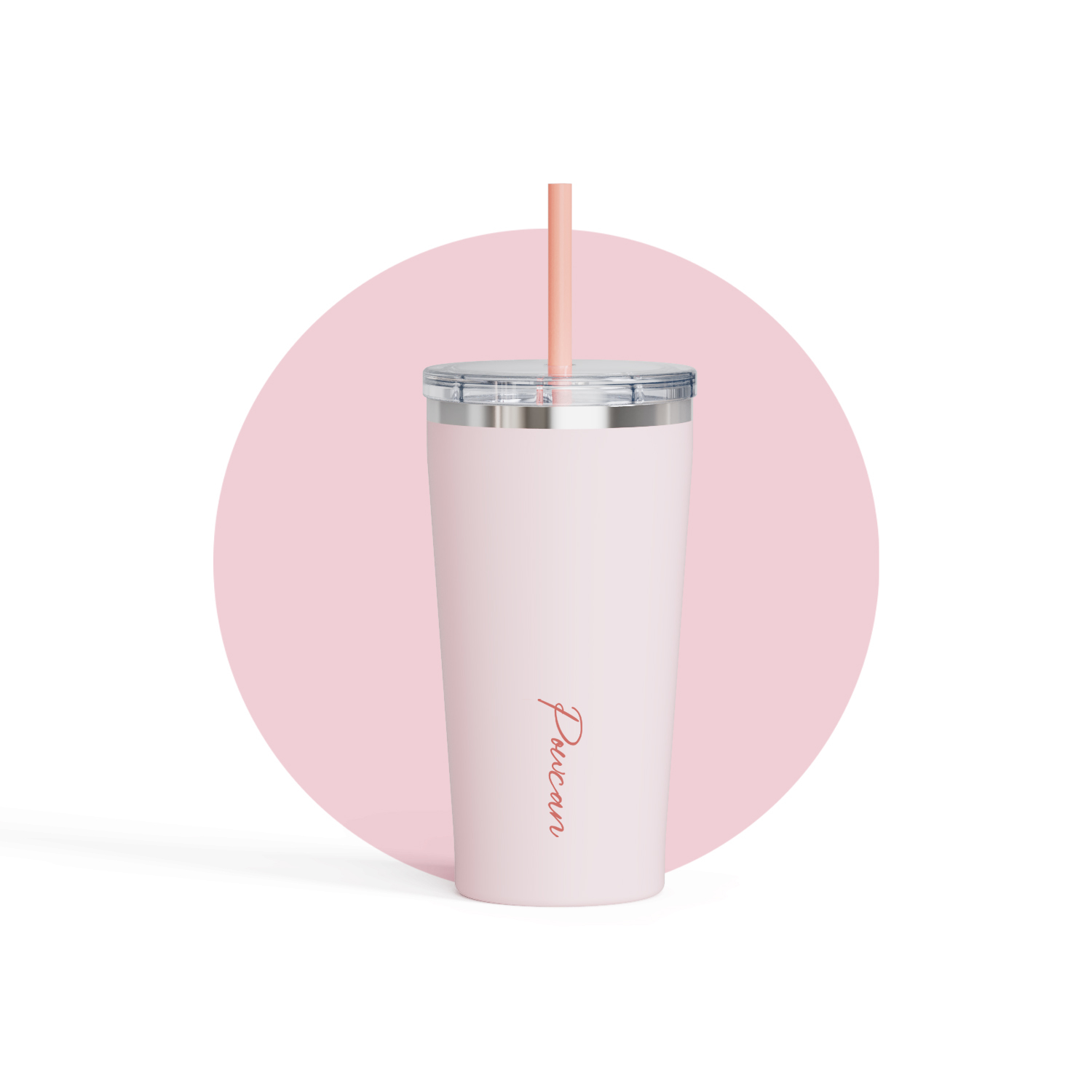 Edelstahlbecher mit Strohhalm 24OZ