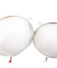 Stainless Steel Over Sink Rice Fruit Vegetable Mesh Strainer With Plastic Handle
