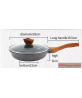 Alu Die Wood Grain Rubber Handle Induction Stone-Coated Non Stick Frying Pan Marble Coating Non-Stick Fry Pan