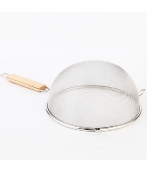 Wholesale Use Comfortable Wooden Handle Stainless Steel Food Kitchen Fine Mesh Strainer