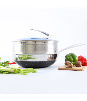 High Quality Non-stick Quality Honeycomb German Glass Round Fry Pan
