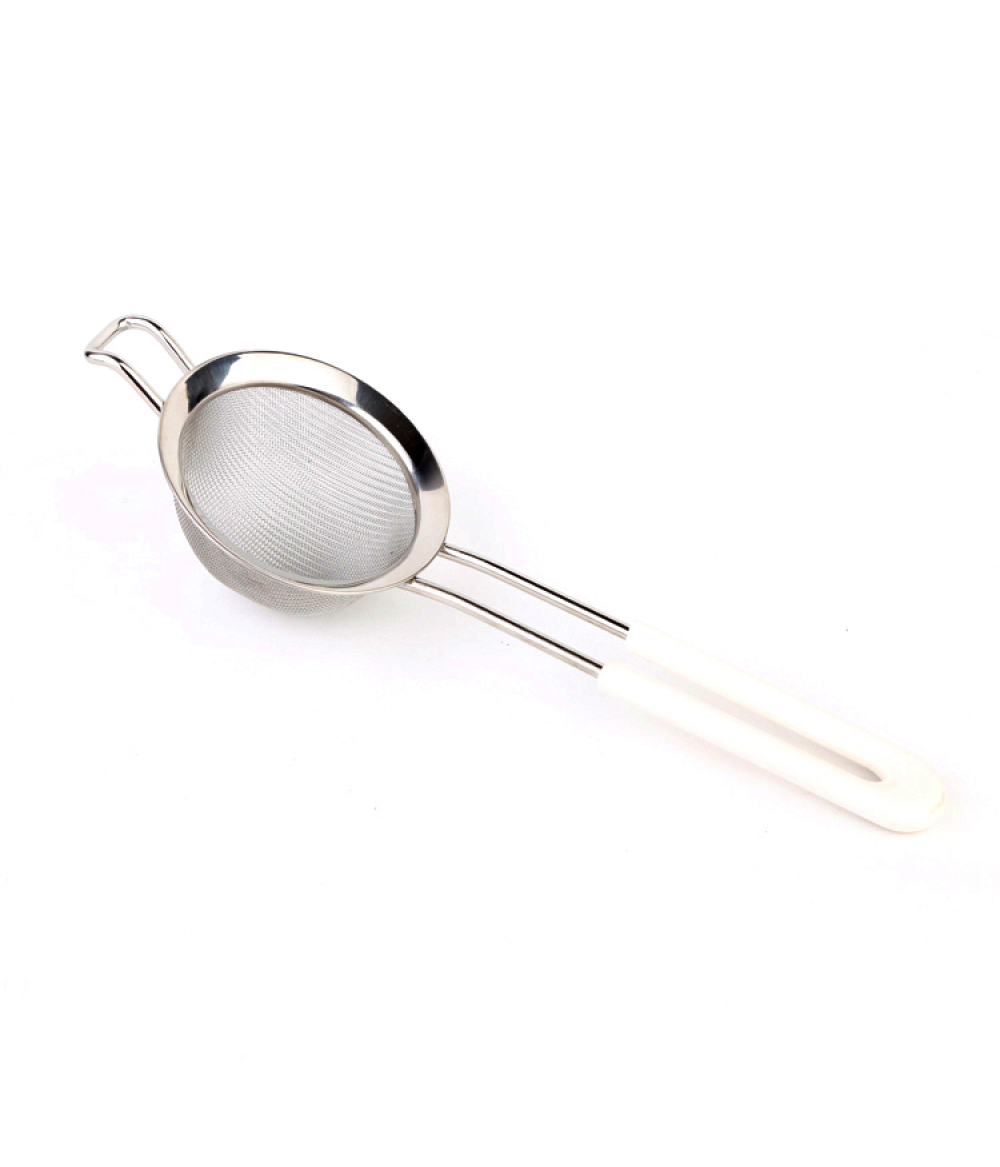 Premium Mini Stainless Steel Strainer with TPR non-slip Handle