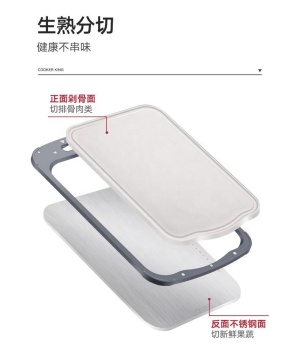 2020 Germany design double side SUS 316 and PP antibacterial cutting board