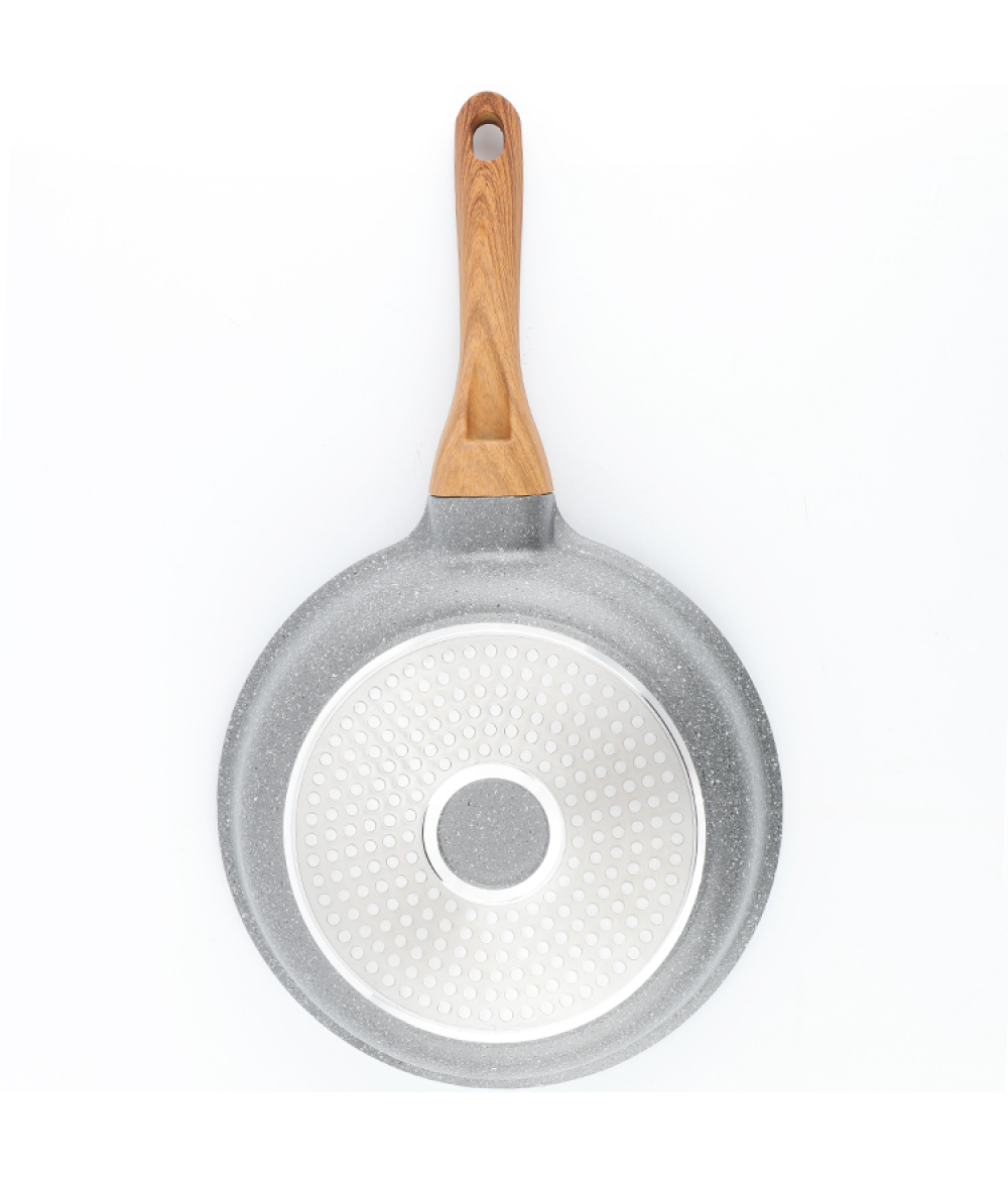 Marble Coating Fry High Quality Cast Iron Non-Stick Pizza Pan