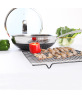 High Quality Non-stick Quality Honeycomb German Glass Round Fry Pan