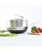 2019 New Hot Sale Non Stick Stainless Steel 32cm 3 Ply Dry Fry Pan