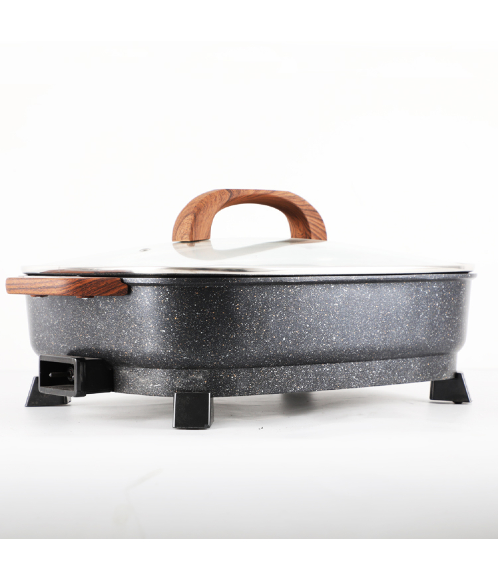 Hot Sale Multi-functional Aluminum Square Home Use Electric Pizza Pan Grill