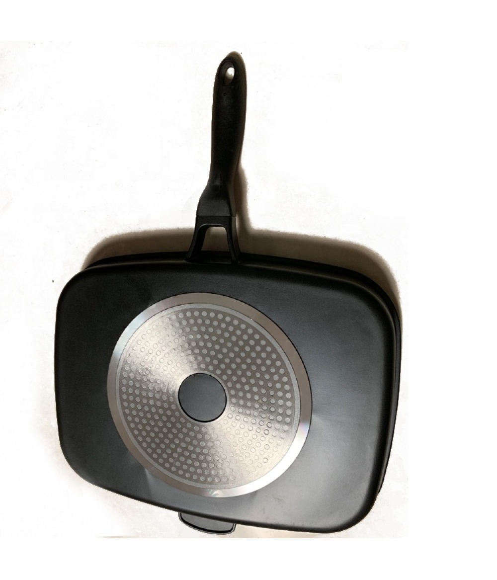 Outdoor Barbecue Accessory Cast Iron Square Pre-Seasoned Grill Pan
