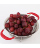 Wholesale Plastic Handle Stainless Steel Colander Basket For Kitchen