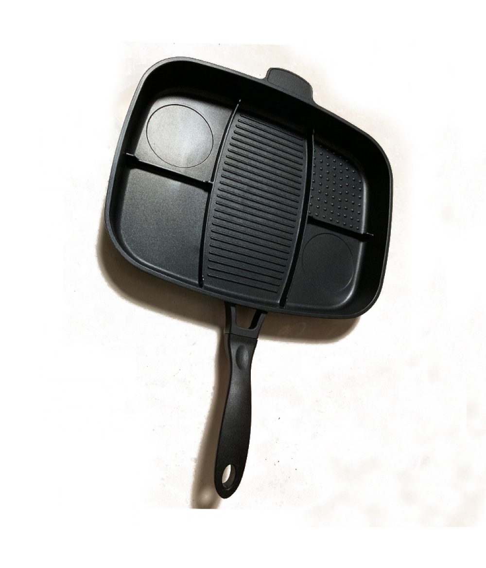 Outdoor Barbecue Accessory Cast Iron Square Pre-Seasoned Grill Pan