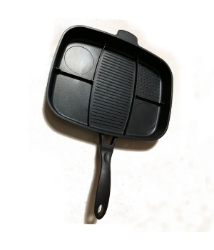 Outdoor Barbecue Accessory Cast Iron Square Pre-Seasoned Grill Pan