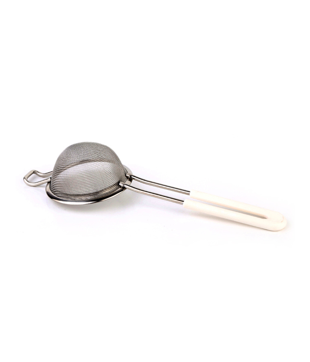 Premium Mini Stainless Steel Strainer with TPR non-slip Handle
