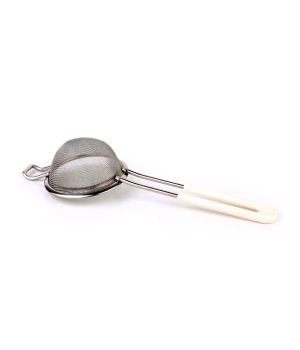 Premium Mini Stainless Steel Strainer with TPR non-slip Handle