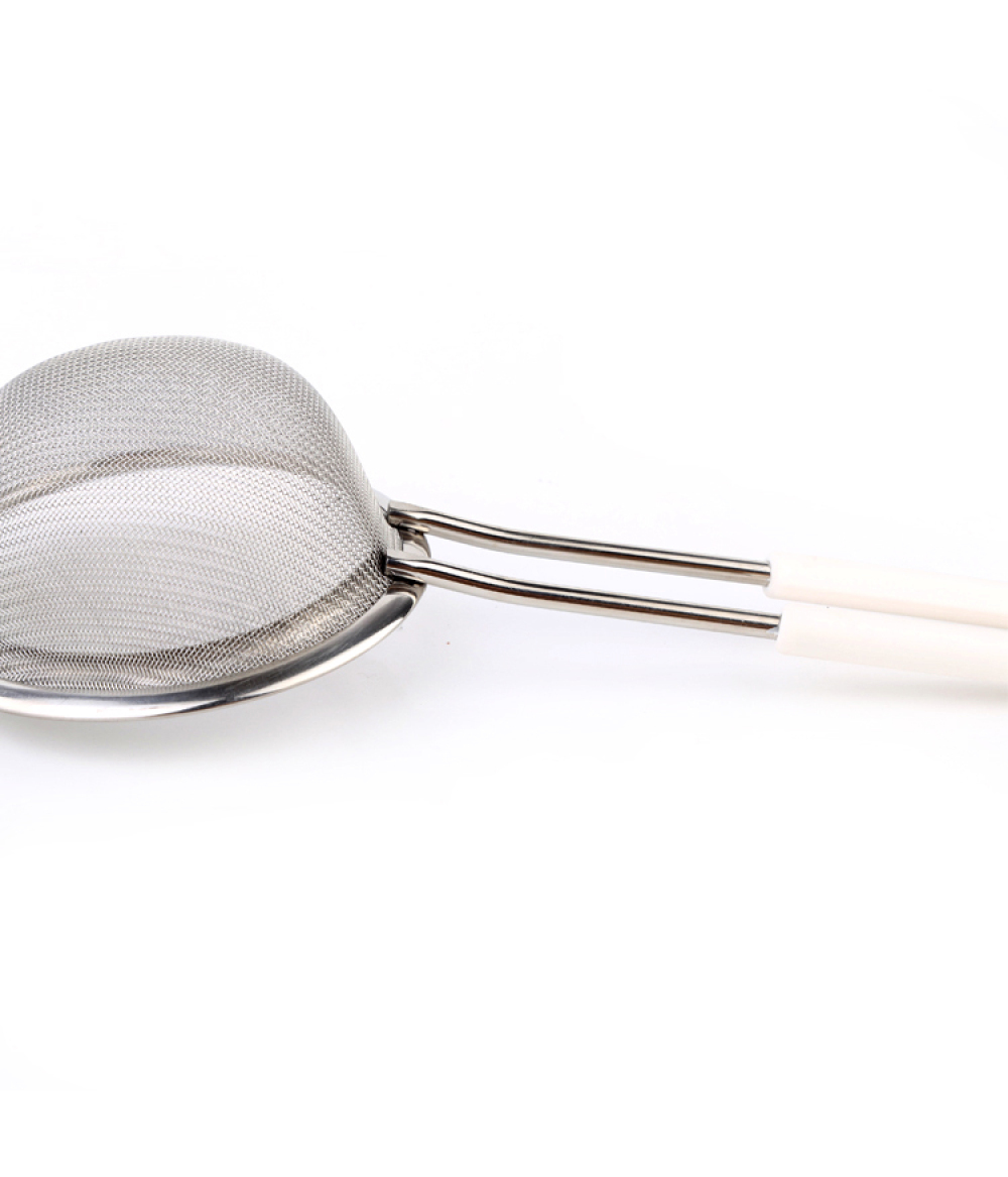 Premium Mini Stainless Steel Strainer with TPR non-slip Handle