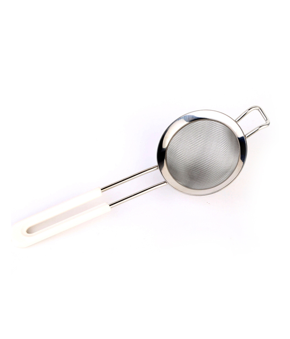 Premium Mini Stainless Steel Strainer with TPR non-slip Handle