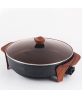 Wholesale 40Cm Round Granite Electric Skillet Pizza Pan With Non Stick Coating
