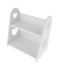 Wood Plastic Desktop Storage Organizer Display Shelf Rack Bookcase Decoration Crafts White