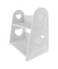Wood Plastic Desktop Storage Organizer Display Shelf Rack Bookcase Decoration Crafts White