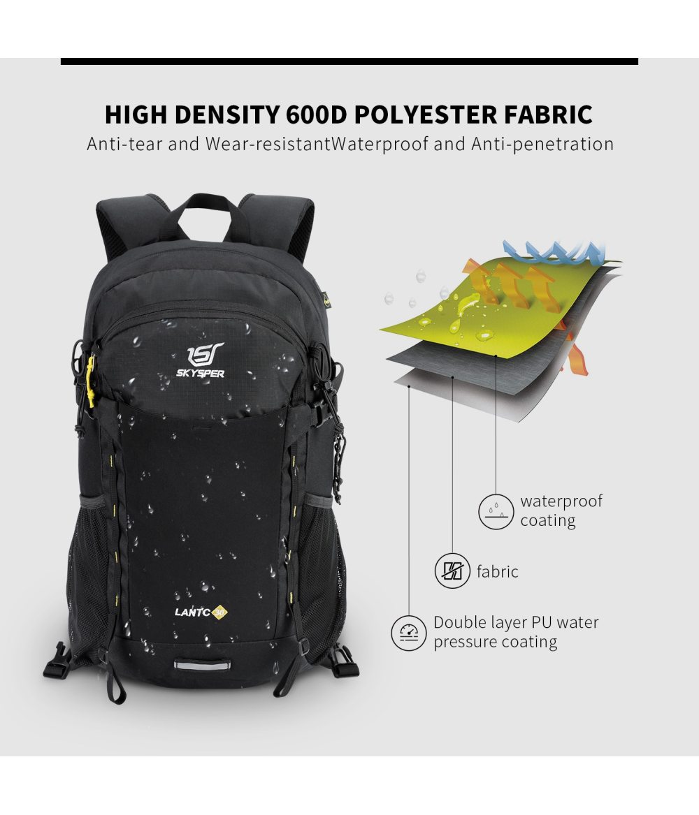 SKYSPER 30L Hiking Backpack Waterproof Camping Lightweight Daypack Back Pack Travel Outdoor Bag For Men Women