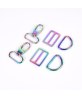1 1/4inch Metal Snap Hook,Slider buckle D Ring Set, Handbag Hardware Kit Set Rainbow Color