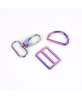 1 1/4inch Metal Snap Hook,Slider buckle D Ring Set, Handbag Hardware Kit Set Rainbow Color
