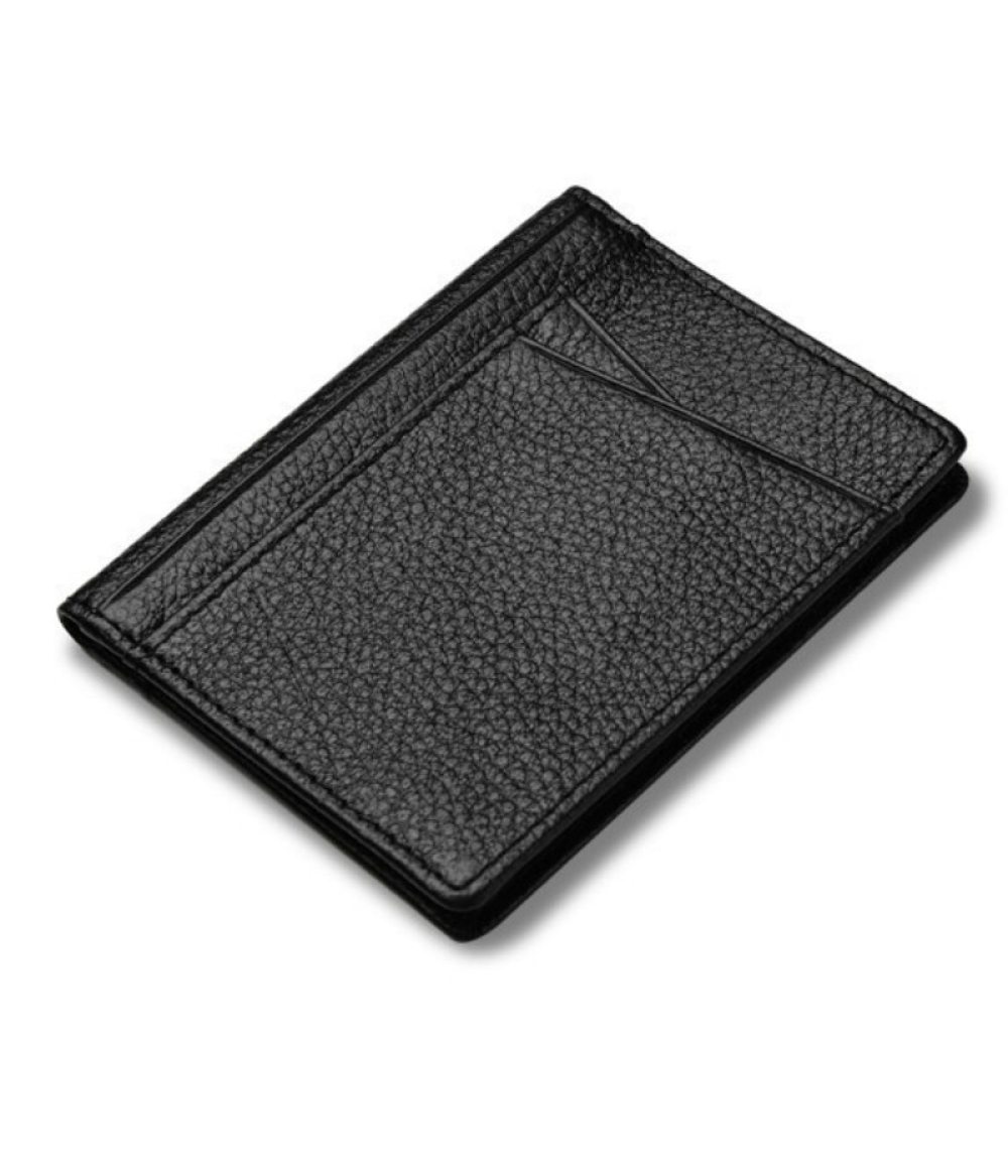 Super Slim Soft Wallet 100% Genuine Leather Mini Credit Card Wallet Purse Card Holders Men Wallet Thin Small