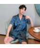 M-5XL New Men Summer Pajama Sets Man Large Bust Silk Pajamas Shorts Pants Satin Sleep Wear Pijamas Pyjama Mujer 4x Pajama Shorts