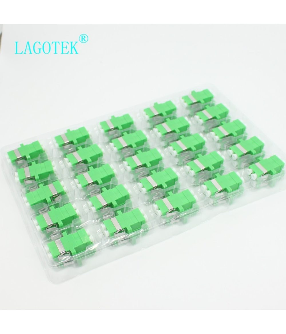 25/50/100/200Pcs LC APC Duplex single-mode Fiber optic Adapter LC Optical fiber coupler LC APC Fiber flange LC connector