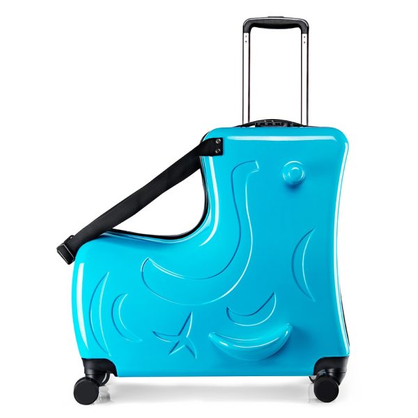 AOWEILA PC Duffel Bag for Kids Ride-On Suitcase Carry-On Luggage with Wheels Fits to Children Aged 1-12 Years Old  Travel
