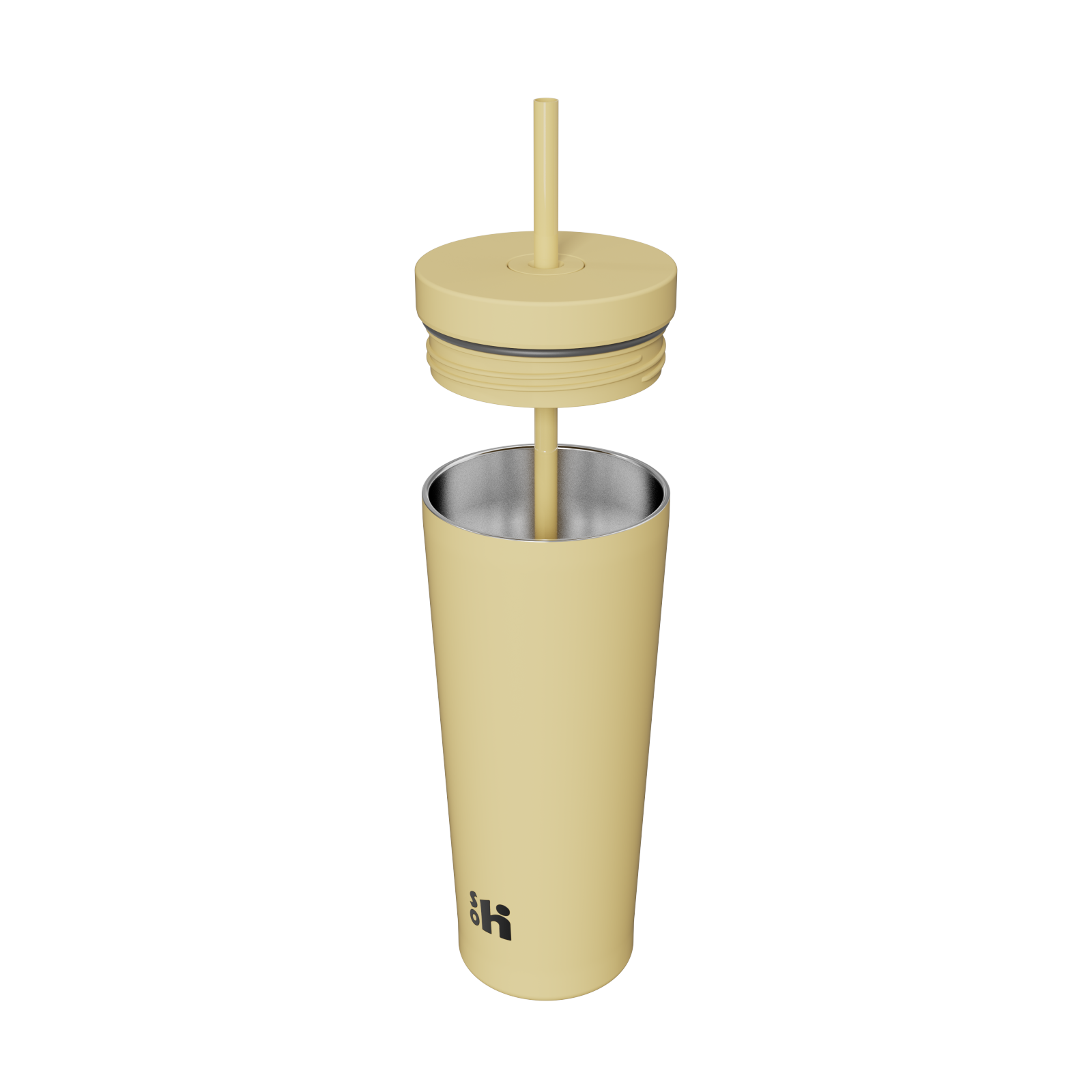 21OZ/620ML DOUBLE WALL STAINLESS STEEL STRAW TUMBLER