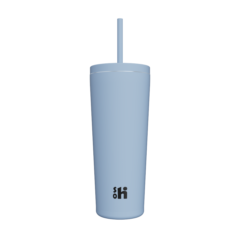 21OZ/620ML DOUBLE WALL STAINLESS STEEL STRAW TUMBLER