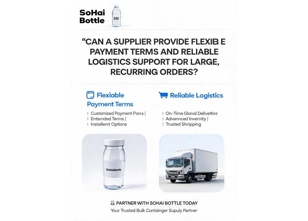 Can a supplier provide flexible payment terms and reliable logistics support for large, recurring orders?