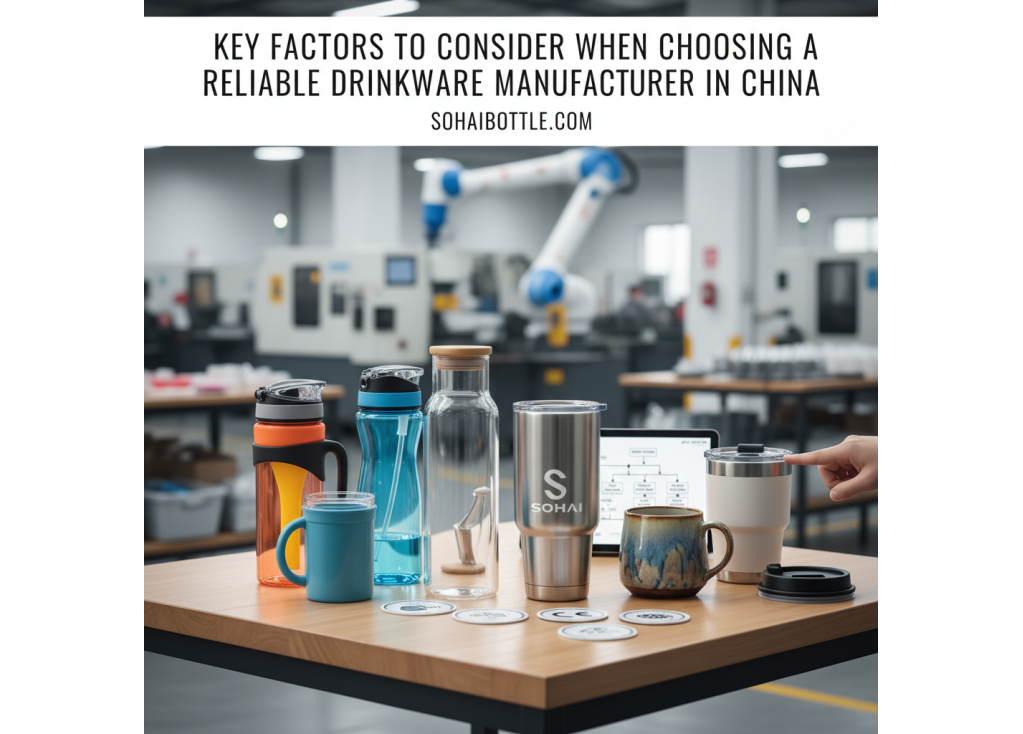 What are the key factors to consider when choosing a reliable drinkware manufacturer in China?