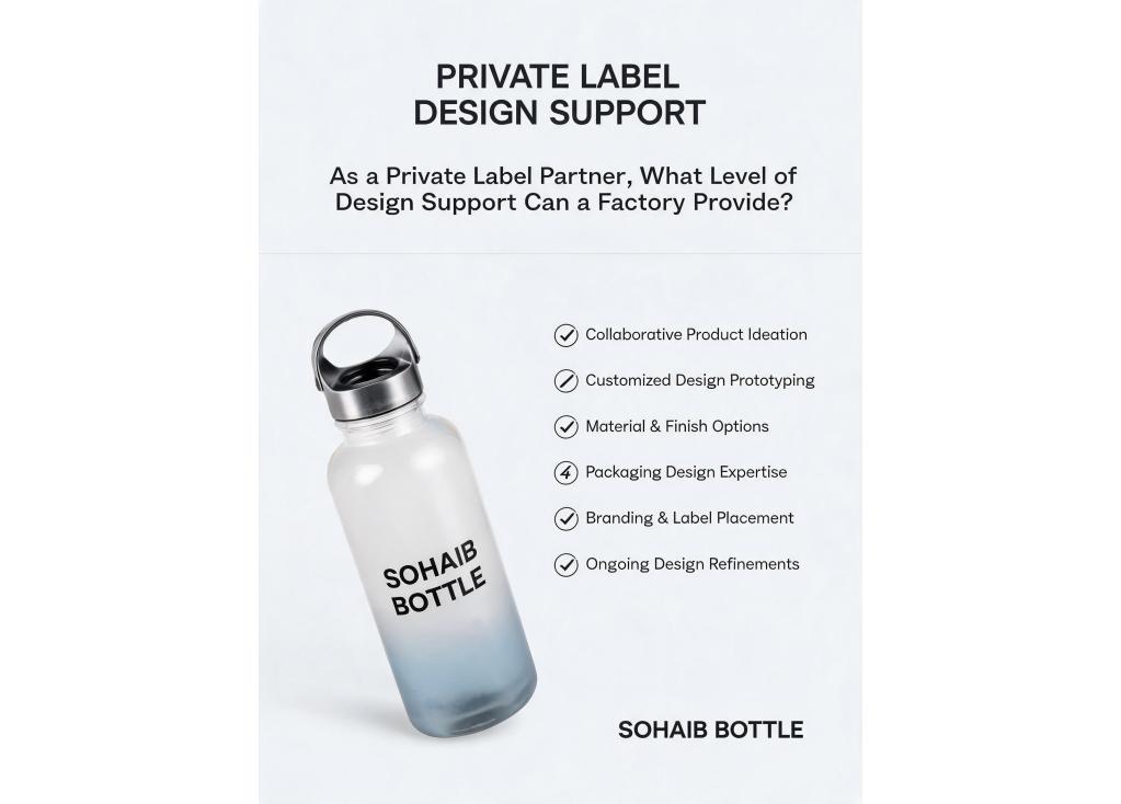 As a private label partner, what level of design support can a factory provide for creating a unique product line?