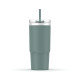 40oz Stainless Steel Mug with Tritan Straw Lid & Rotating Plate | Leak-Resistant Insulated Travel & Gym Mug | BPA-Free
