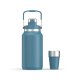 Fast Flow Jug  |  2 Size Options:64oz&128oz| Angled Spout Lid with Push button |  Leakproof for Travel & Gym | Insulated Stainless Steel | BPA-Free