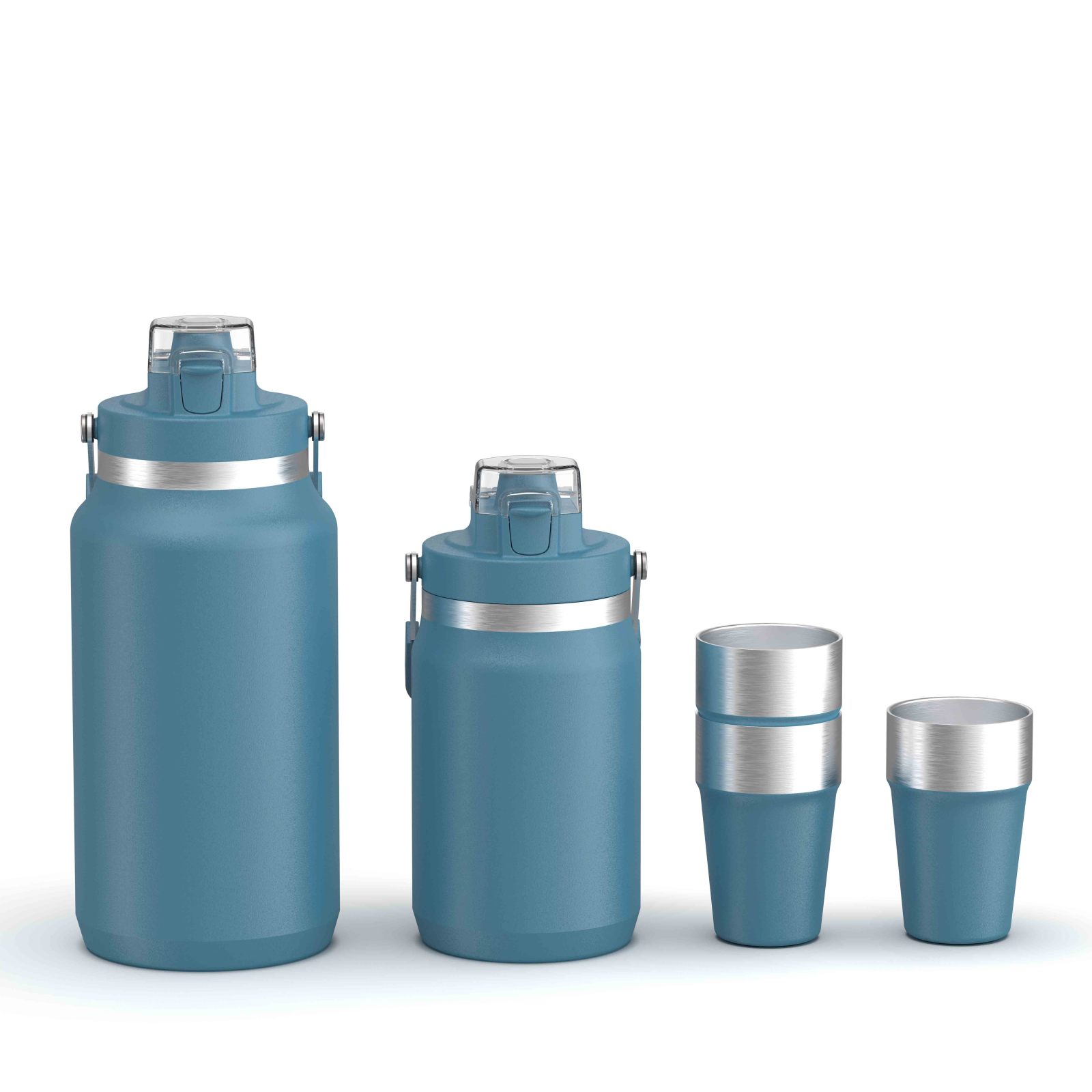 Fast Flow Jug  |  2 Size Options:64oz&128oz| Angled Spout Lid with Push button |  Leakproof for Travel & Gym | Insulated Stainless Steel | BPA-Free