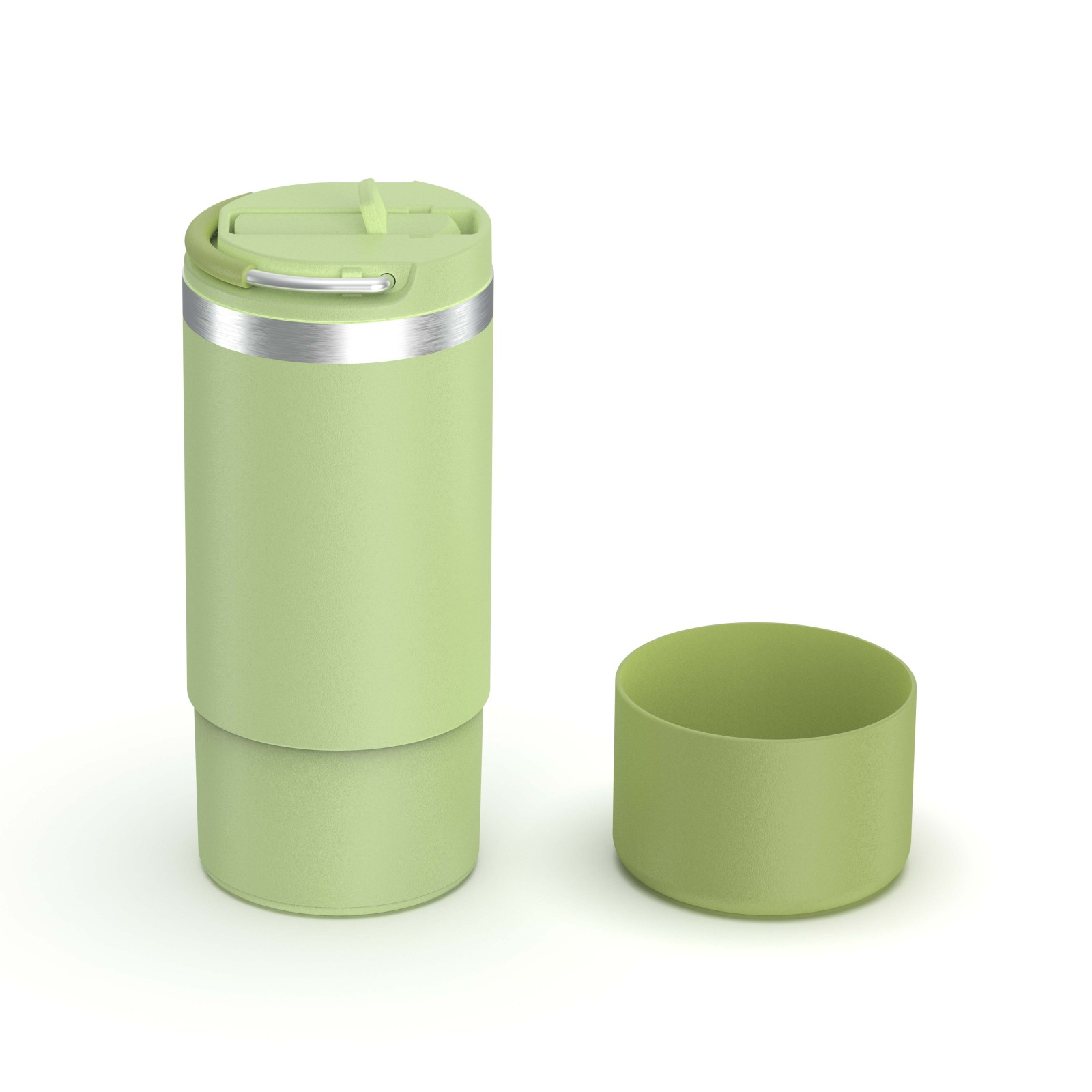 Flip Straw Journey Bottle with SS Handle and Silicone Bottom|3 Size Options:12oz ,16oz&20oz | Built-in Straw with Perfect Size Opening | Lightweight & Leak-Resistant| Insulated Stainless Steel 
