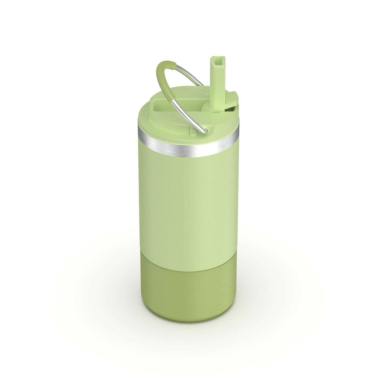 Flip Straw Journey Bottle with SS Handle and Silicone Bottom|3 Size Options:12oz ,16oz&20oz | Built-in Straw with Perfect Size Opening | Lightweight & Leak-Resistant| Insulated Stainless Steel