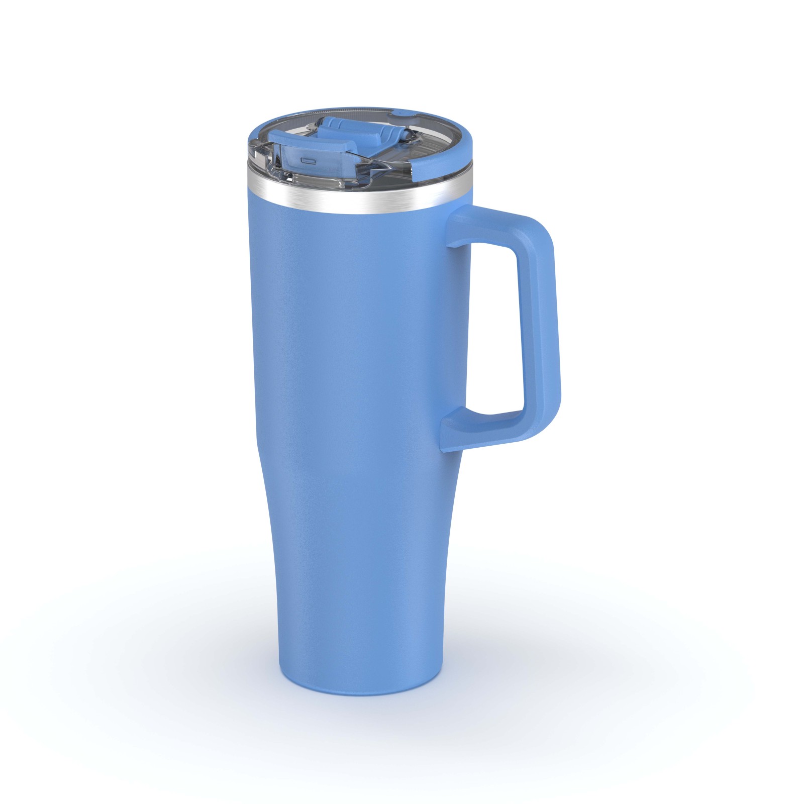 Flip Up Mug with Handle 40 oz | Tritan Overmold Flip Up Lid with Lock | Leak Resistant for Travel &Gym| Insulated Stainless Steel |BPA-Free
