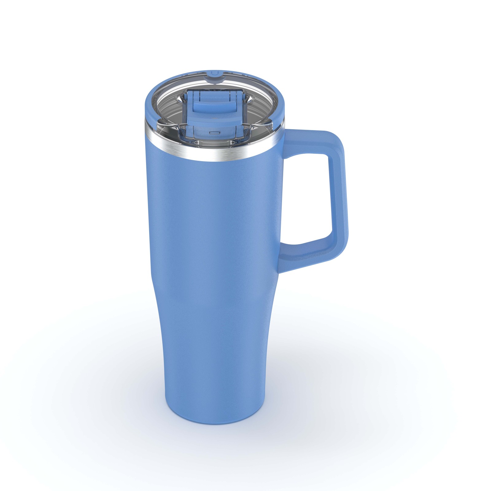 Flip Up Mug with Handle 40 oz | Tritan Overmold Flip Up Lid with Lock | Leak Resistant for Travel &Gym| Insulated Stainless Steel |BPA-Free