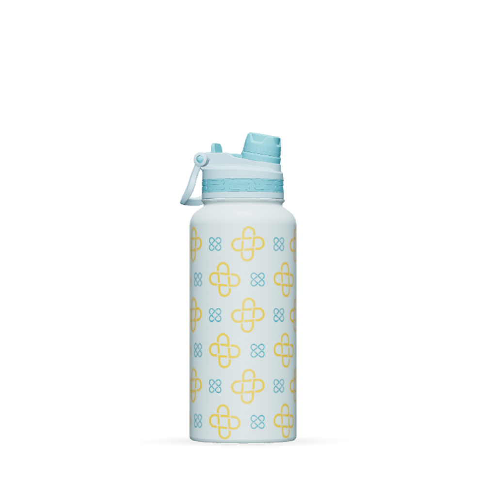 Credrink 32 oz Insulated Water Bottle with Straw Lid and Spout Lid Stainless Steel Sports Water Bottle Double Wall Vacuum Thermos Leakproof Metal Flask with Wide Mouth for Hiking Camping