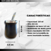 Credrink  Factory Direct wholesale Set Matero Mate System Termo 1L+Mate Termico+ Bombilla   kit -Negro
