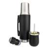Credrink  Factory Direct wholesale Set Matero Mate System Termo 1L+Mate Termico+ Bombilla   kit -Negro