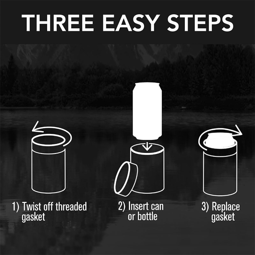 Enfriador de latas y botellas con aislamiento al vacío de acero inoxidable de 12 oz de Credrink Enfriador de latas de doble pared para latas y botellas Enfriador de latas y enfriador de metal revestido de cobre