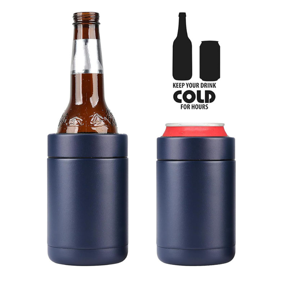 Enfriador de latas y botellas con aislamiento al vacío de acero inoxidable de 12 oz de Credrink Enfriador de latas de doble pared para latas y botellas Enfriador de latas y enfriador de metal revestido de cobre