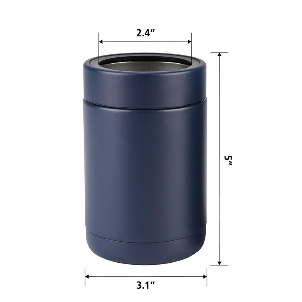 Enfriador de latas y botellas con aislamiento al vacío de acero inoxidable de 12 oz de Credrink Enfriador de latas de doble pared para latas y botellas Enfriador de latas y enfriador de metal revestido de cobre